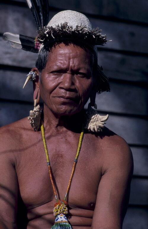 Portrait of a Kayan Dayak man