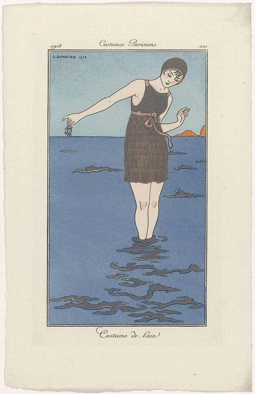 Journal des Dames et des Modes, Costumes Parisiens, 1913, No. 101 : Costume de bain