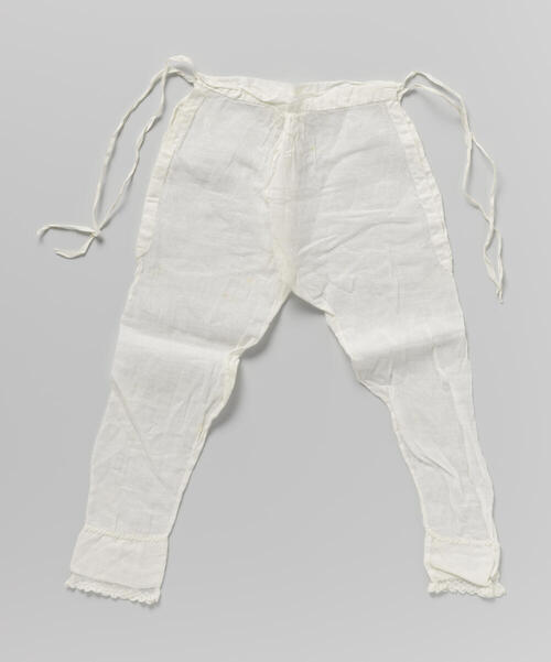 Lange broek van wit batist