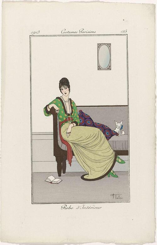 Journal des Dames et des Modes, Costumes Parisiens, 1913, No. 125 : Robe d'Intérieur