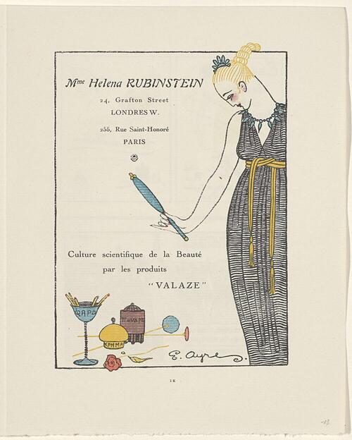Gazette du Bon Ton, 1914 - No. 6, p. IX: Advertentie Helena Rubinstein