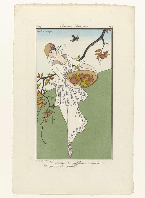 Journal des Dames et des Modes, Costumes Parisiens, 1914, No. 179 : Toilettes de taffetas (...)