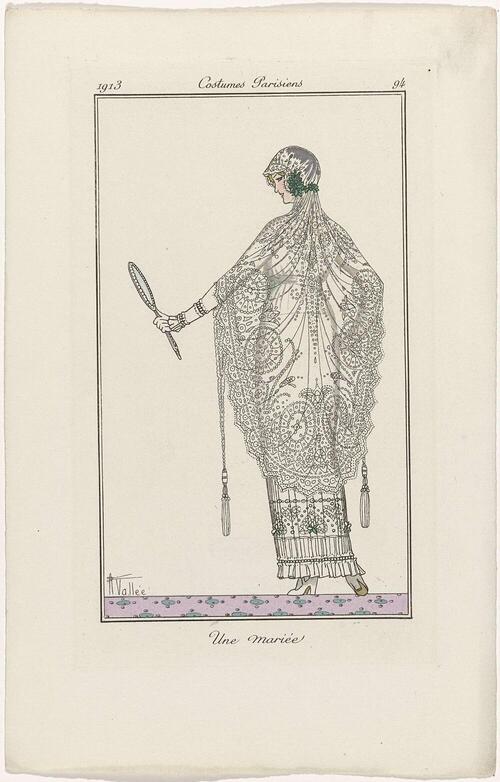 Journal des Dames et des Modes, Costumes Parisiens, 1913, No. 94 : Une Mariée