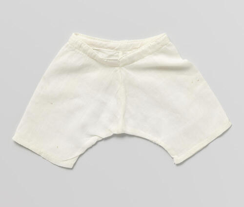 Broek met pijpen en elastiek, glad model