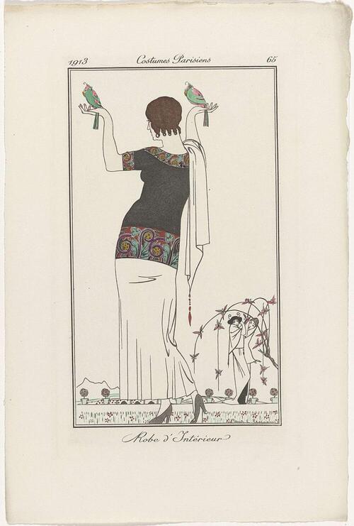 Journal des Dames et des Modes, Costumes Parisiens, 1913, No. 65 : Robe d'Intérieur