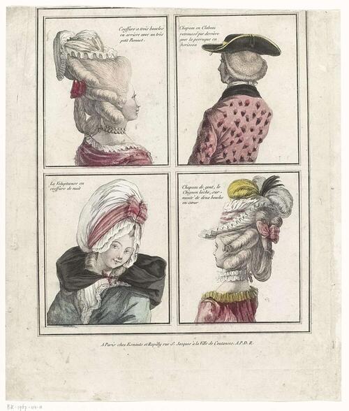 Gallerie des Modes et Costumes français...Coiffure à trois boucles