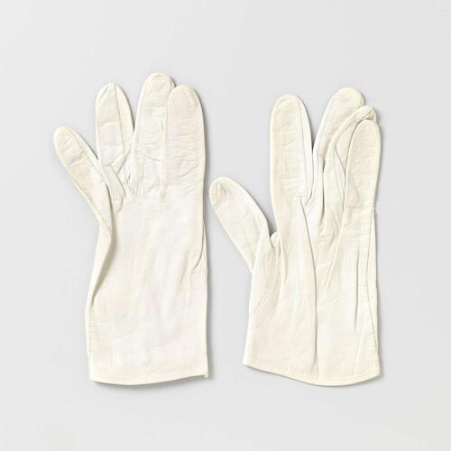 Handschoen van wit leer